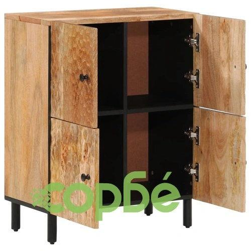 Страничен шкаф 60x33x75 см манго масивно дърво ➤ топ цена ➤ sorbe.bg