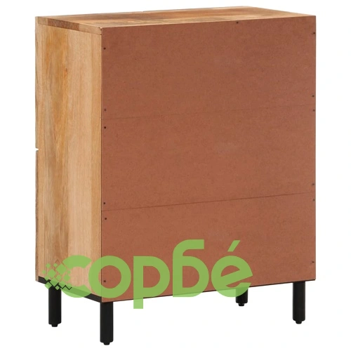 Страничен шкаф 60x33x75 см манго масивно дърво ➤ топ цена ➤ sorbe.bg