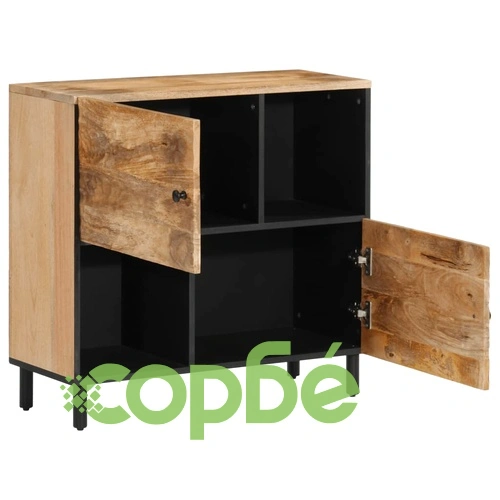 Страничен шкаф 80x33x75 см манго масивно дърво ➤ топ цена ➤ sorbe.bg