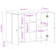 Страничен шкаф 90x33x75 см манго масивно дърво