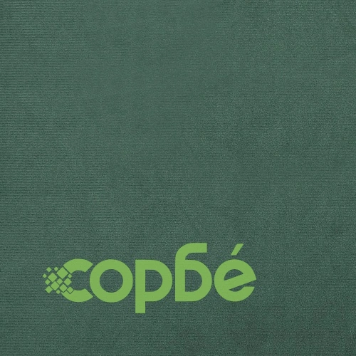 Объл фотьойл с опора за крака, тъмнозелен, кадифе ➤ топ цена ➤ sorbe.bg