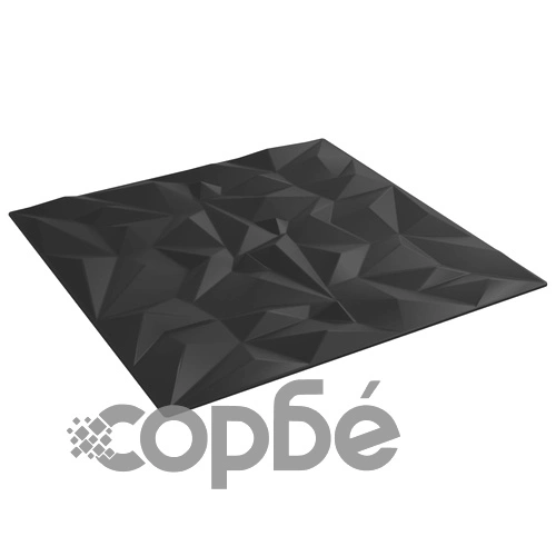 Стенни панели 48 бр черни 50x50 см XPS 12 м² аметист ➤ топ цена ➤ sorbe.bg