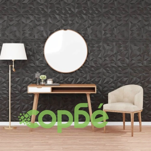 Стенни панели 48 бр черни 50x50 см XPS 12 м² аметист ➤ топ цена ➤ sorbe.bg