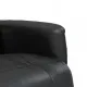 Масажен реклайнер стол с опора за крака, черен, изкуствена кожа