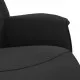 Релаксиращ стол с опора за крака, черен, текстил