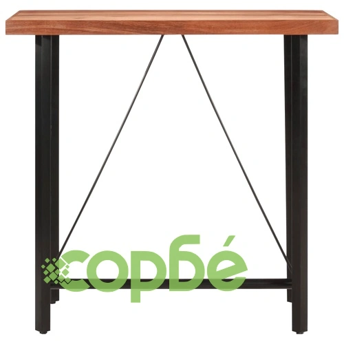 Бар маса 110x55x107 см масивно дърво акация и желязо ➤ топ цена ➤ sorbe.bg