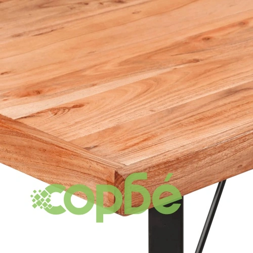 Бар маса 110x55x107 см масивно дърво акация и желязо ➤ топ цена ➤ sorbe.bg