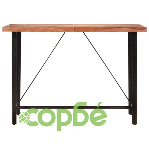 Бар маса 150x70x107 см масивно дърво акация и желязо ➤ топ цена ➤ sorbe.bg