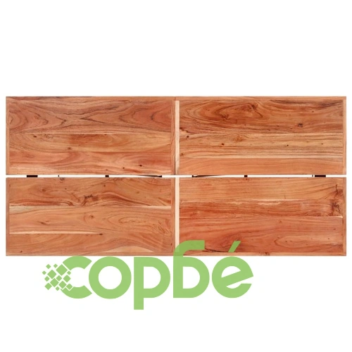 Бар маса 150x70x107 см масивно дърво акация и желязо ➤ топ цена ➤ sorbe.bg