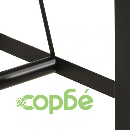 Бар маса 150x70x107 см масивно дърво акация и желязо ➤ топ цена ➤ sorbe.bg