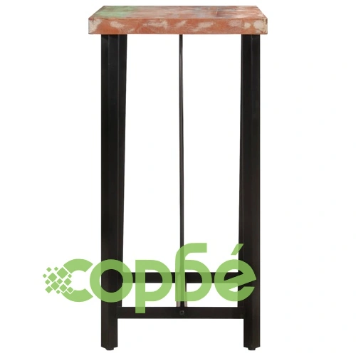 Бар маса 55x55x107 см масивно регенерирано дърво и желязо ➤ топ цена ➤ sorbe.bg