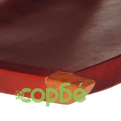 Сгъваем релаксиращ стол, тъмнокафяв, естествена кожа ➤ топ цена ➤ sorbe.bg