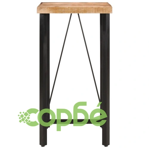 Бар маса 55x55x107 см масивно мангово дърво и желязо ➤ топ цена ➤ sorbe.bg