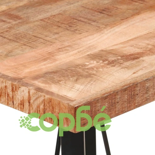 Бар маса 55x55x107 см масивно мангово дърво и желязо ➤ топ цена ➤ sorbe.bg