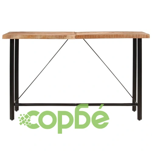 Бар маса 180x70x107 см масивно мангово дърво и желязо ➤ топ цена ➤ sorbe.bg