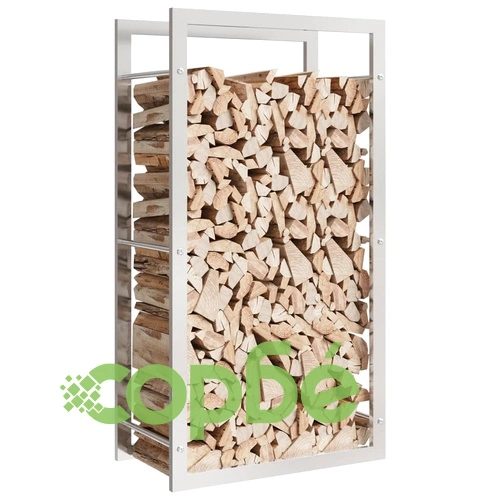 Стойка за дърва за огрев, 50x28x94 см, неръждаема стомана ➤ топ цена ➤ sorbe.bg