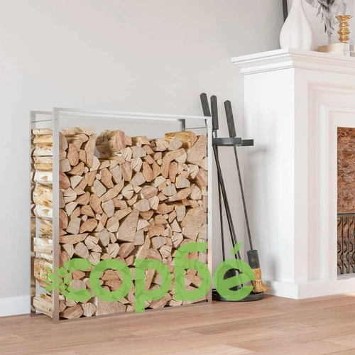 Стойка за дърва за огрев, 110x28x116 см, неръждаема стомана ➤ топ цена ➤ sorbe.bg