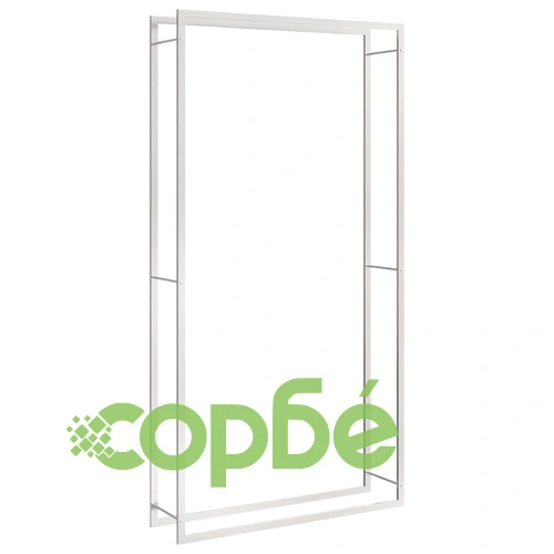 Стойка за дърва за огрев, 110x28x214 см, неръждаема стомана ➤ топ цена ➤ sorbe.bg