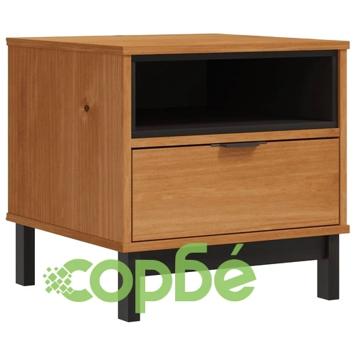 Помощна маса FLAM 50x50x50 см борово дърво масив ➤ топ цена ➤ sorbe.bg