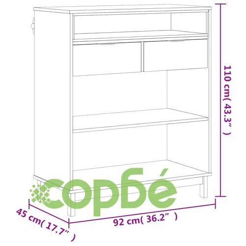 Бар маса FLAM 92x45x110 см борово дърво масив ➤ топ цена ➤ sorbe.bg