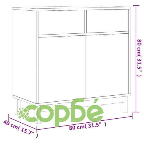Бюфет FLAM 80x40x80 см бор масив ➤ топ цена ➤ sorbe.bg