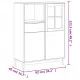 Висок шкаф със стъклени вратички FLAM 92x40x122,5 см бор масив