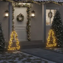 Коледна светлеща украса с шипове за земя, 115 LED, 90 см