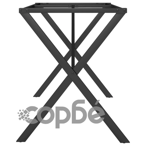 Крака за трапезна маса, X-рамка, 120x60x73 см, стомана ➤ топ цена ➤ sorbe.bg