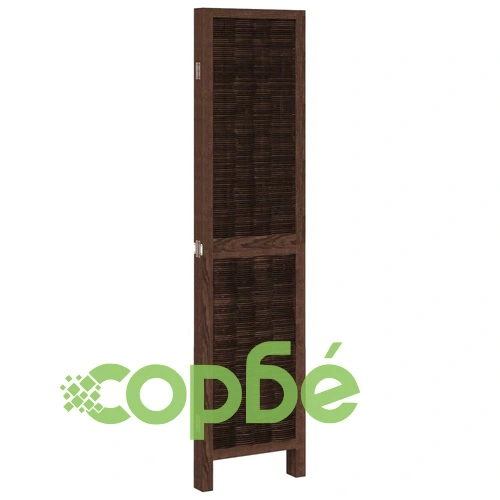 Разделител за стая, 4 панела, тъмнокафяв, дърво пауловния масив ➤ топ цена ➤ sorbe.bg