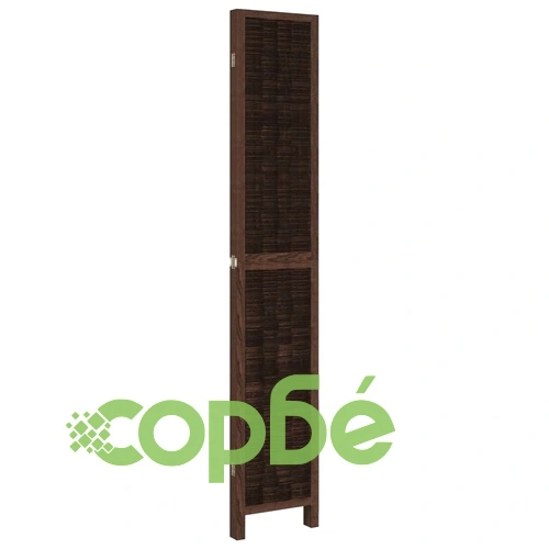 Разделител за стая, 4 панела, тъмнокафяв, дърво пауловния масив ➤ топ цена ➤ sorbe.bg
