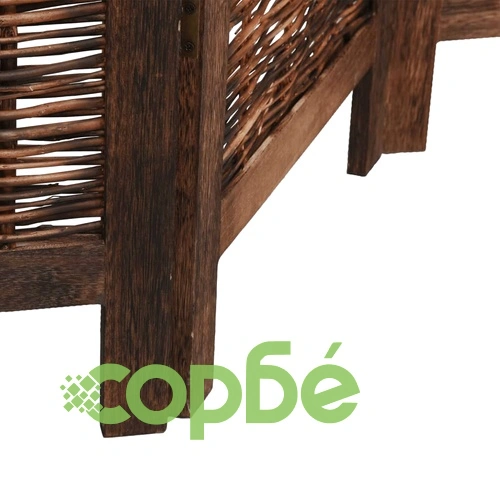Разделител за стая, 6 панела, тъмнокафяв, дърво пауловния масив ➤ топ цена ➤ sorbe.bg