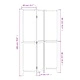 Разделител за стая, 3 панела, бял, дърво пауловния масив