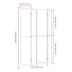 Разделител за стая, 4 панела, бял, дърво пауловния масив