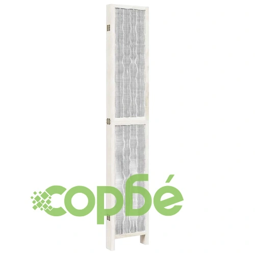 Разделител за стая, 6 панела, бял, дърво пауловния масив ➤ топ цена ➤ sorbe.bg