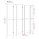 Разделител за стая, 6 панела, бял, дърво пауловния масив