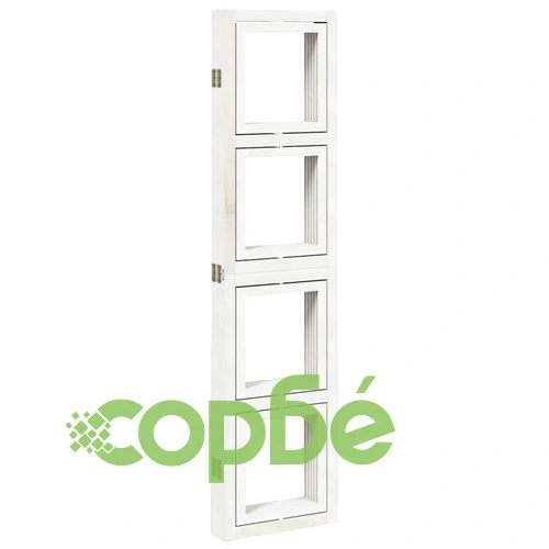 Разделител за стая, 5 панела, бял, дърво пауловния масив ➤ топ цена ➤ sorbe.bg