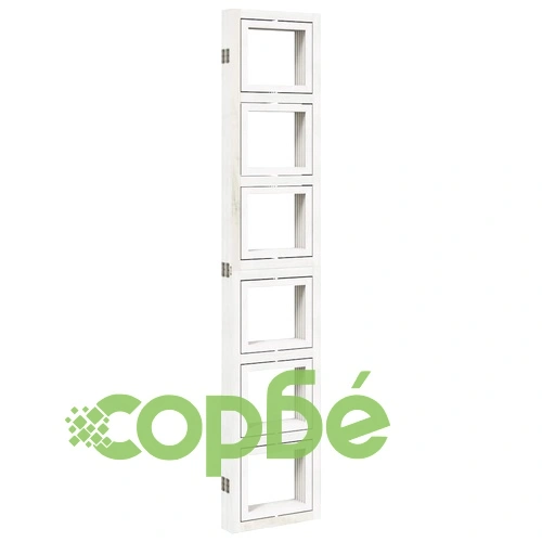 Разделител за стая, 5 панела, бял, дърво пауловния масив ➤ топ цена ➤ sorbe.bg