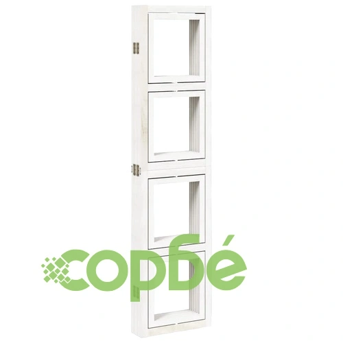 Разделител за стая, 6 панела, бял, дърво пауловния масив ➤ топ цена ➤ sorbe.bg