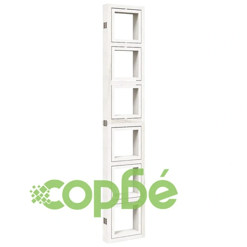 Разделител за стая, 6 панела, бял, дърво пауловния масив ➤ топ цена ➤ sorbe.bg