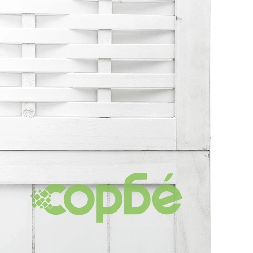 Разделител за стая, 6 панела, бял, дърво пауловния масив ➤ топ цена ➤ sorbe.bg