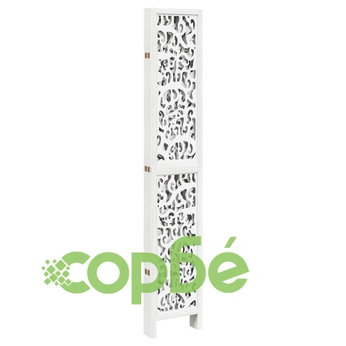 Разделител за стая, 6 панела, бял, дърво пауловния масив ➤ топ цена ➤ sorbe.bg