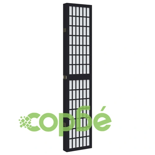 Разделител за стая, 6 панела, черен, дърво пауловния масив ➤ топ цена ➤ sorbe.bg