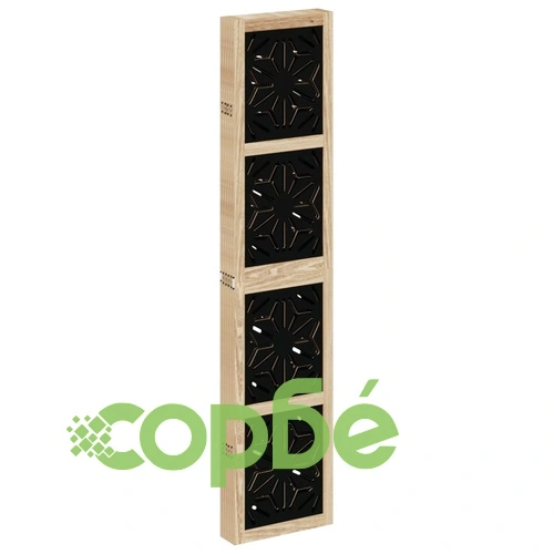 Разделител за стая 6 панела кафяво-черно дърво пауловния масив ➤ топ цена ➤ sorbe.bg