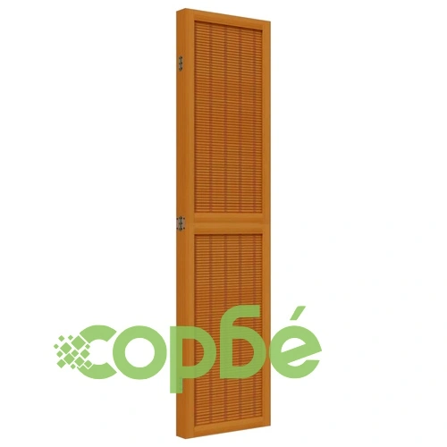 Разделител за стая, 4 панела, кафяв, дърво пауловния масив ➤ топ цена ➤ sorbe.bg