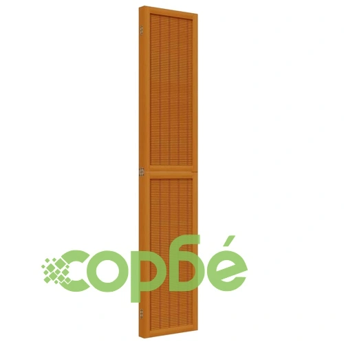 Разделител за стая, 4 панела, кафяв, дърво пауловния масив ➤ топ цена ➤ sorbe.bg