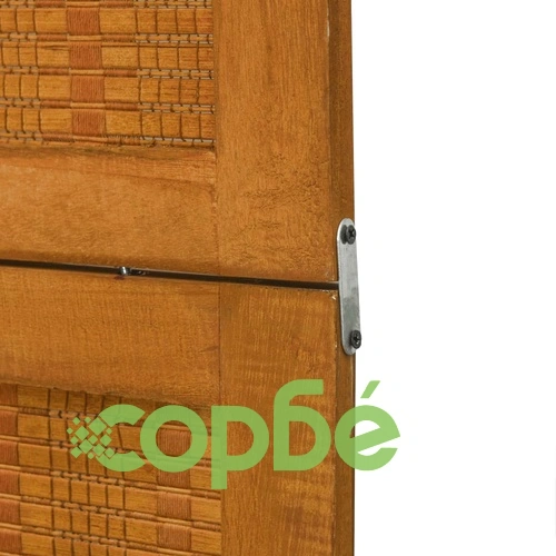 Разделител за стая, 4 панела, кафяв, дърво пауловния масив ➤ топ цена ➤ sorbe.bg