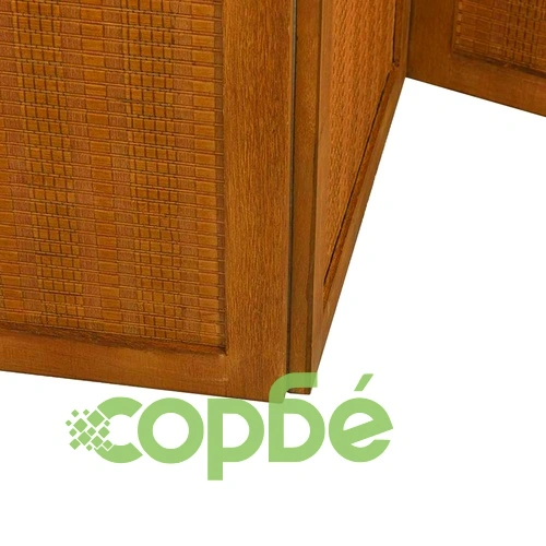 Разделител за стая, 5 панела, кафяв, дърво пауловния масив ➤ топ цена ➤ sorbe.bg