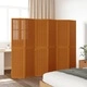 Разделител за стая, 6 панела, кафяв, дърво пауловния масив