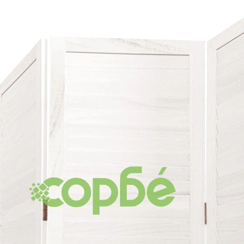 Разделител за стая, 4 панела, бял, дърво пауловния масив ➤ топ цена ➤ sorbe.bg