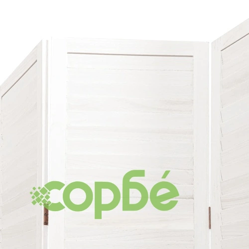 Разделител за стая, 4 панела, бял, дърво пауловния масив ➤ топ цена ➤ sorbe.bg